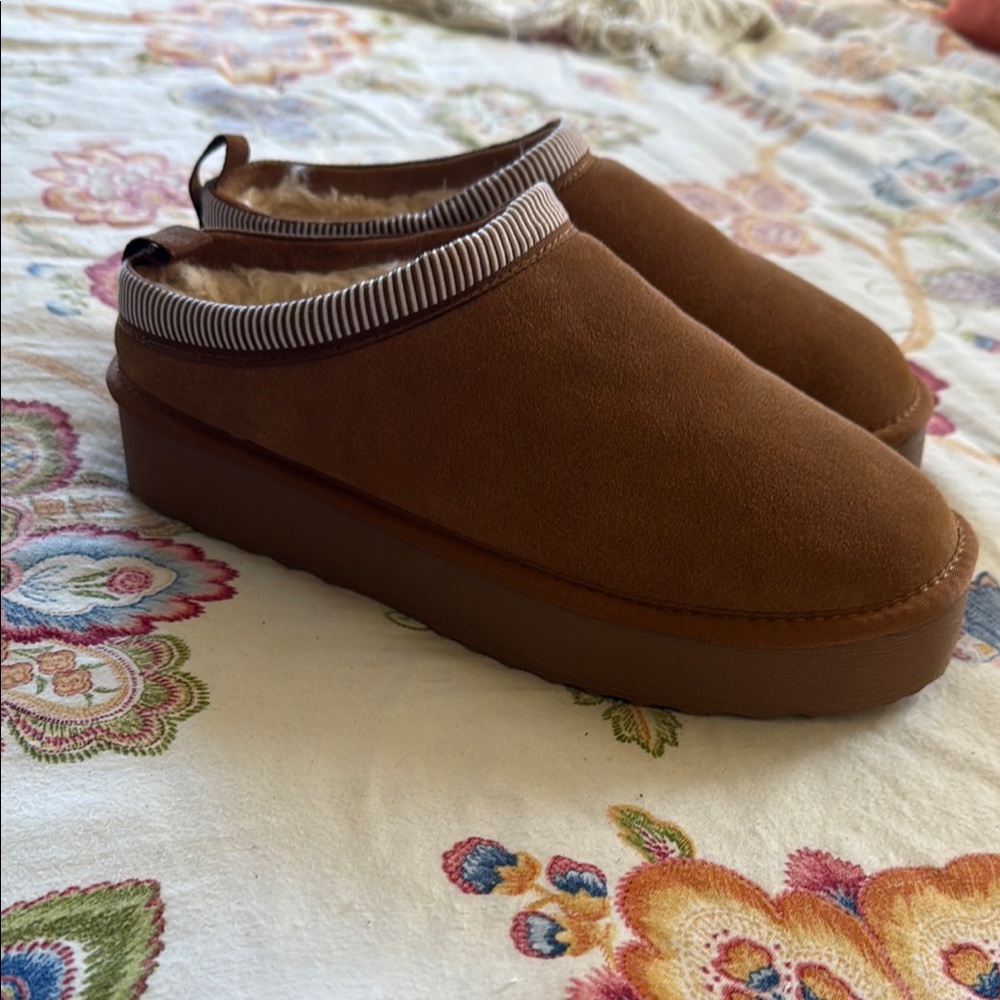 Steve Madden Brown Slip-On Suede Shoes